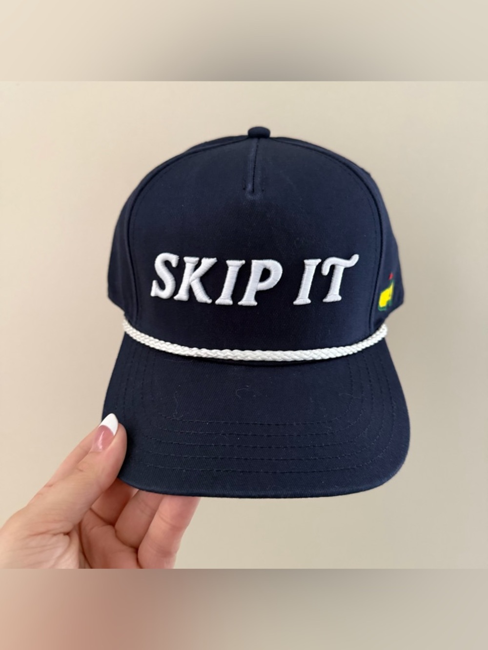 Masters Golf Navy "SKIP IT" Rope-Trim Cap